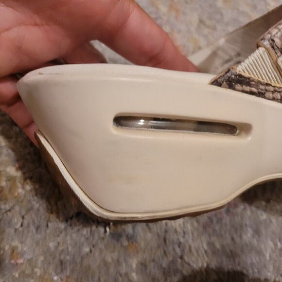 Cole Haan Nike Air Snakeskin Print Side Wedge Flip Flop Sandals Size 9 - Picture 10 of 13